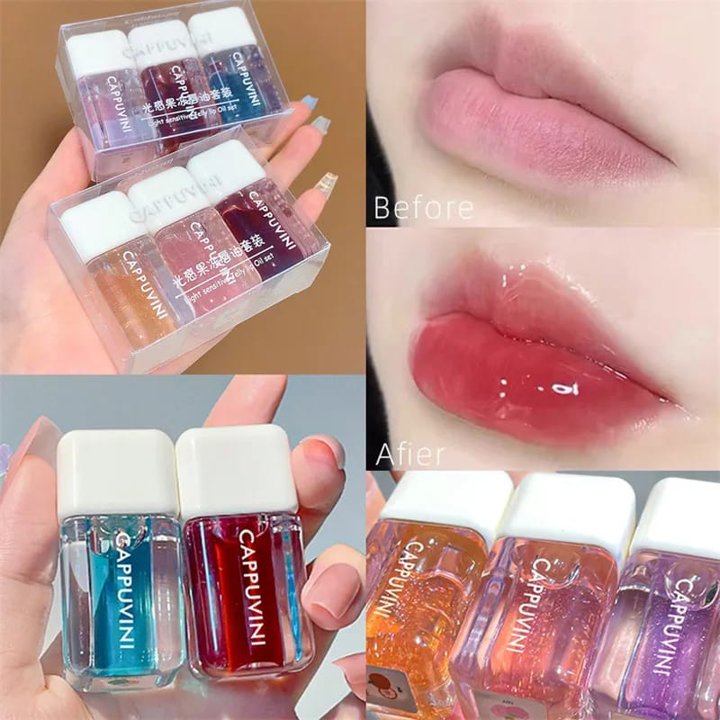 LIP OIL CRYSTAL LIP GLOSS TRANSPARANT LIP OIL MINYAK BIBIR MELEMBABKAN BIBIR LIP CARE WATERPROOF GLOSSYY LIP PLUMPER KOREAN LIPSTIK