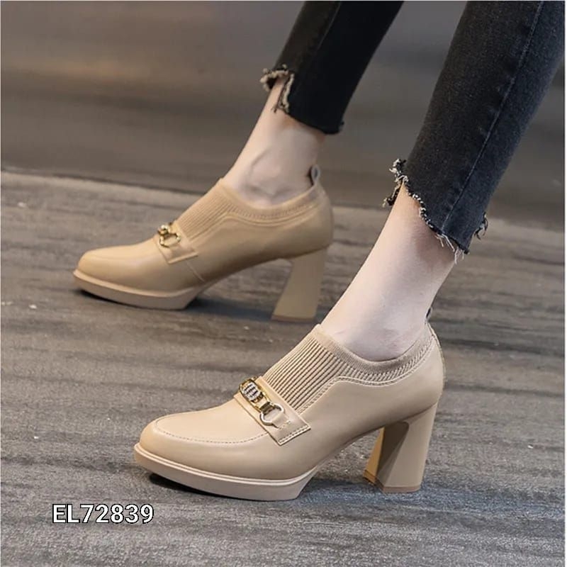 HIGH BLOCK SLOP FASHION SHOES KOREA EL72839