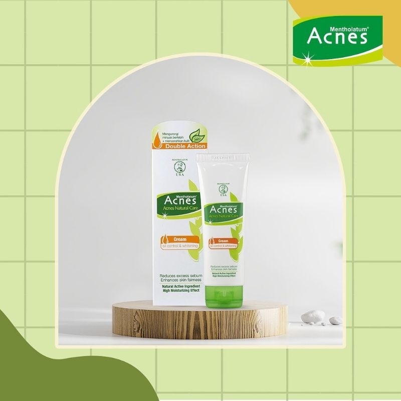 ACNES NATURAL CARE OIL CONTROL & WHITENING CREAM 40gr | Acnes Moisturizer | Acnes Pelembab- Kulit Be