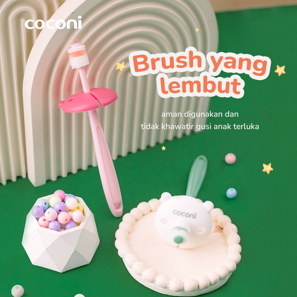 COCONI 360 Baby Toothbrush | Sikat Gigi Bayi dan Anak Premium | Nano toothbrush | 360 derajat