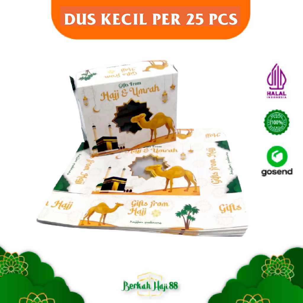 

Kardus kecil Kosong Oleh oleh Haji dan Umroh 25Pcs /Dus Kotak Kosong Paket Oleh Oleh Haji dan Umrah