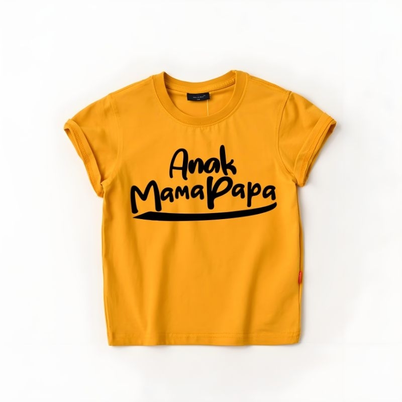 Dunia.Oblong - Kaos Anak Tulisan Anak Mama Papa Baju Anak Unisex Cowok/Cewek Kaos Anak Laki Laki Dan Perempuan Usia 2 sampai 10 Tahun