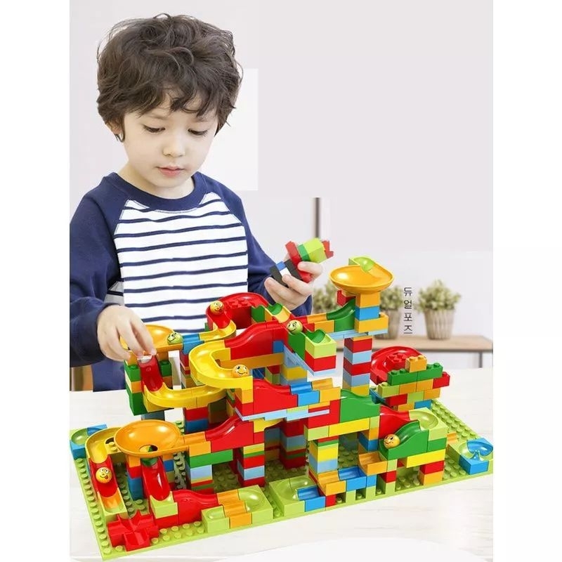 JOFESTORE88 X FerenHongXia MAINAN BALOK BRICKS 168 PCS MAINAN BALOK MARBLE RUN