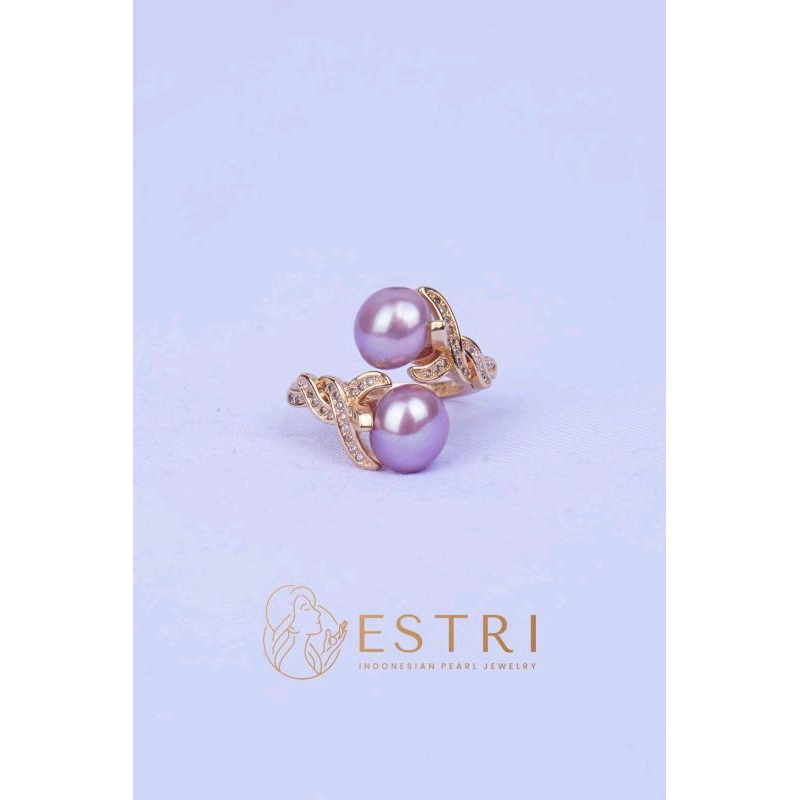 ESTRI CINCIN ALENA PERHIASAN MUTIARA LOMBOK ASLI LAPIS RHODIUM 22K BERSERTIFIKAT & BERGARANSI FREE B