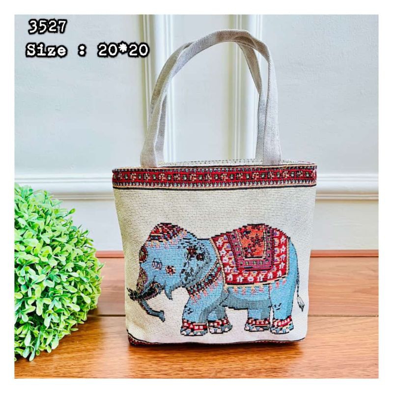 Tas Totebag Thailand Bangkok Tas Wanita Tote Bag Kanvas Resleting Import Termurah | Tas Wanita Kekinian | Barang Lucu  3527