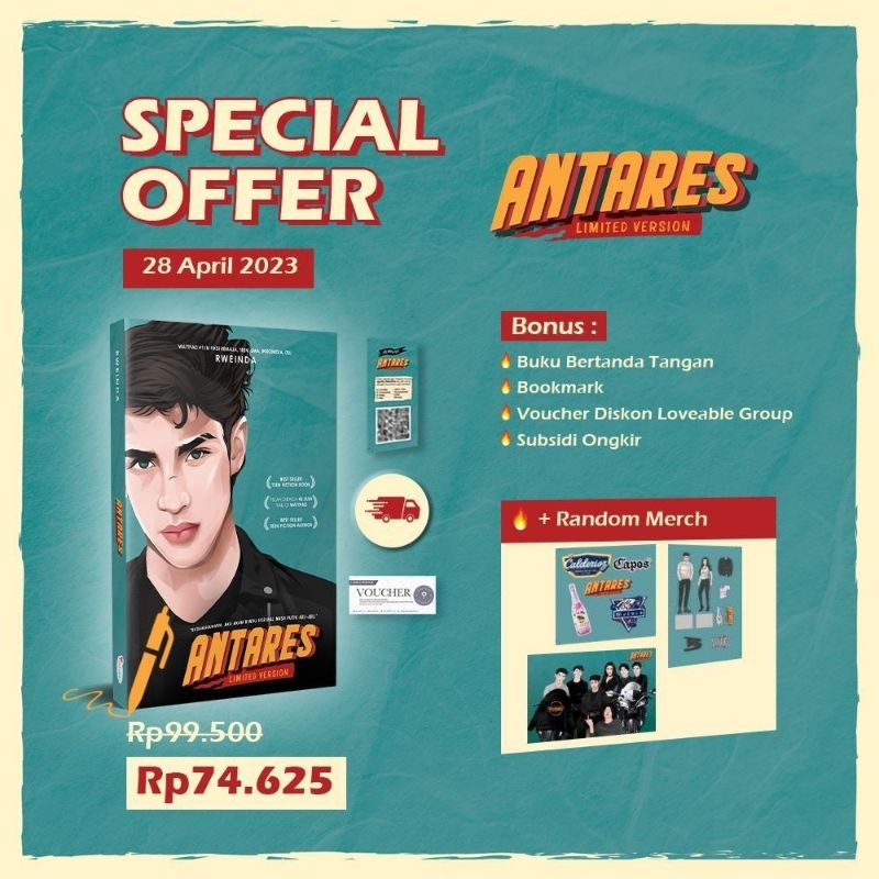 Novel ANTARES | Rweinda | Buku Only