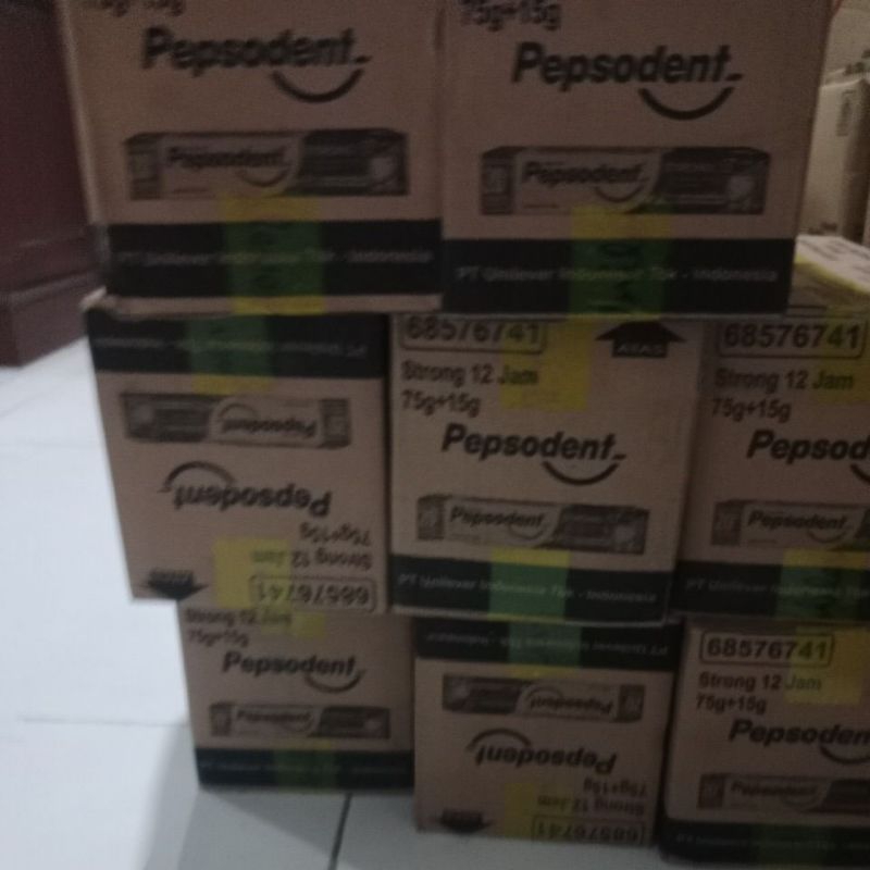 pepsodent strong 75gr + 15 gr kemasan karton murah