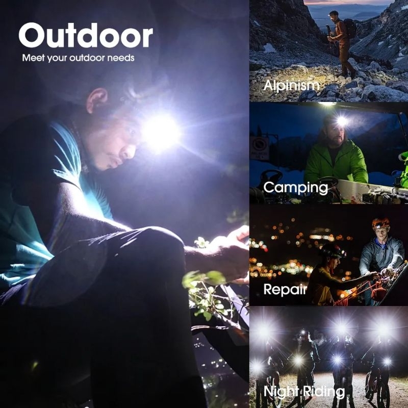 Headlamp Senter Kepala LED Waterproof Anti Air