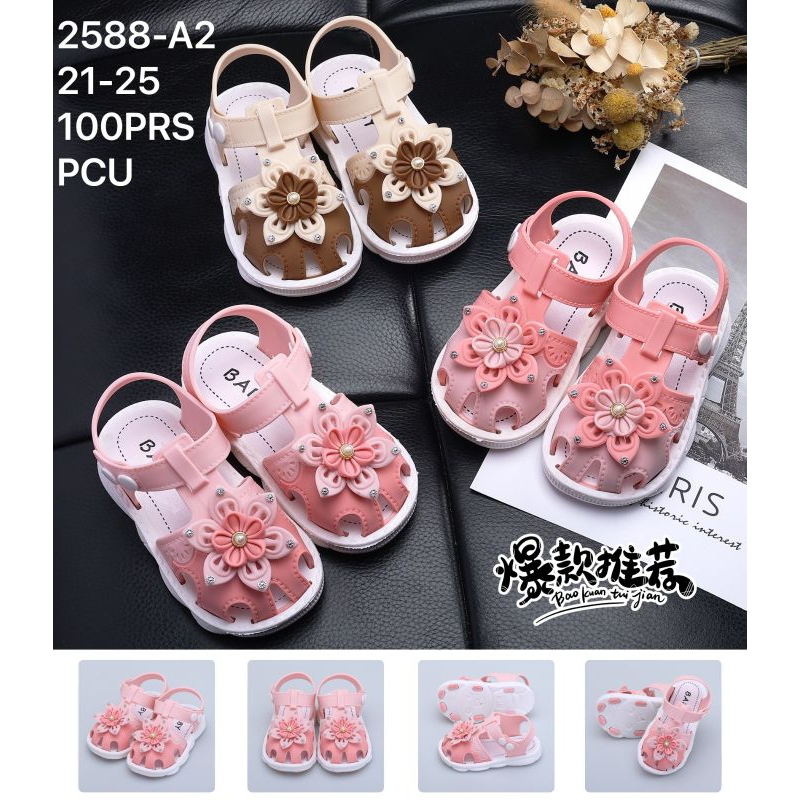 Sandal baby perempuan sepatu anak balita chelsea rose import YLJ-2588 Sepatu sandal baby lucu trendy nyaman empuk