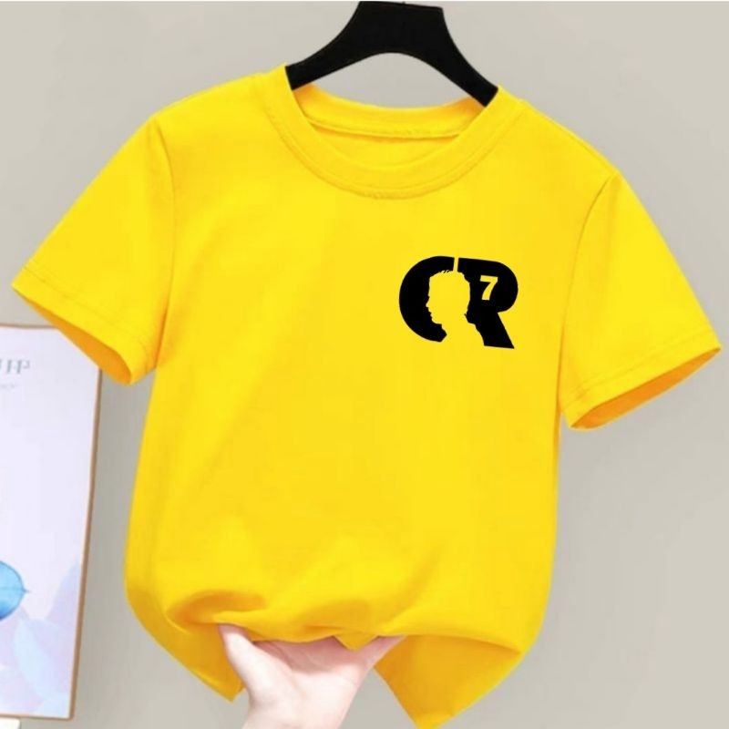 Dunia.Oblong - Kaos Anak Laki Laki Dan Perempuan Cr7 logo Atasan Anak Anak Baju Anak Kaos Distro Anak Laki Laki