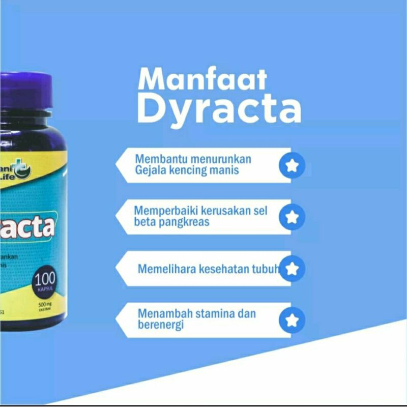 Dyracta Isi 100 Diabetes,Kencing Manis,Gula Darah ORI BPOM PROMO