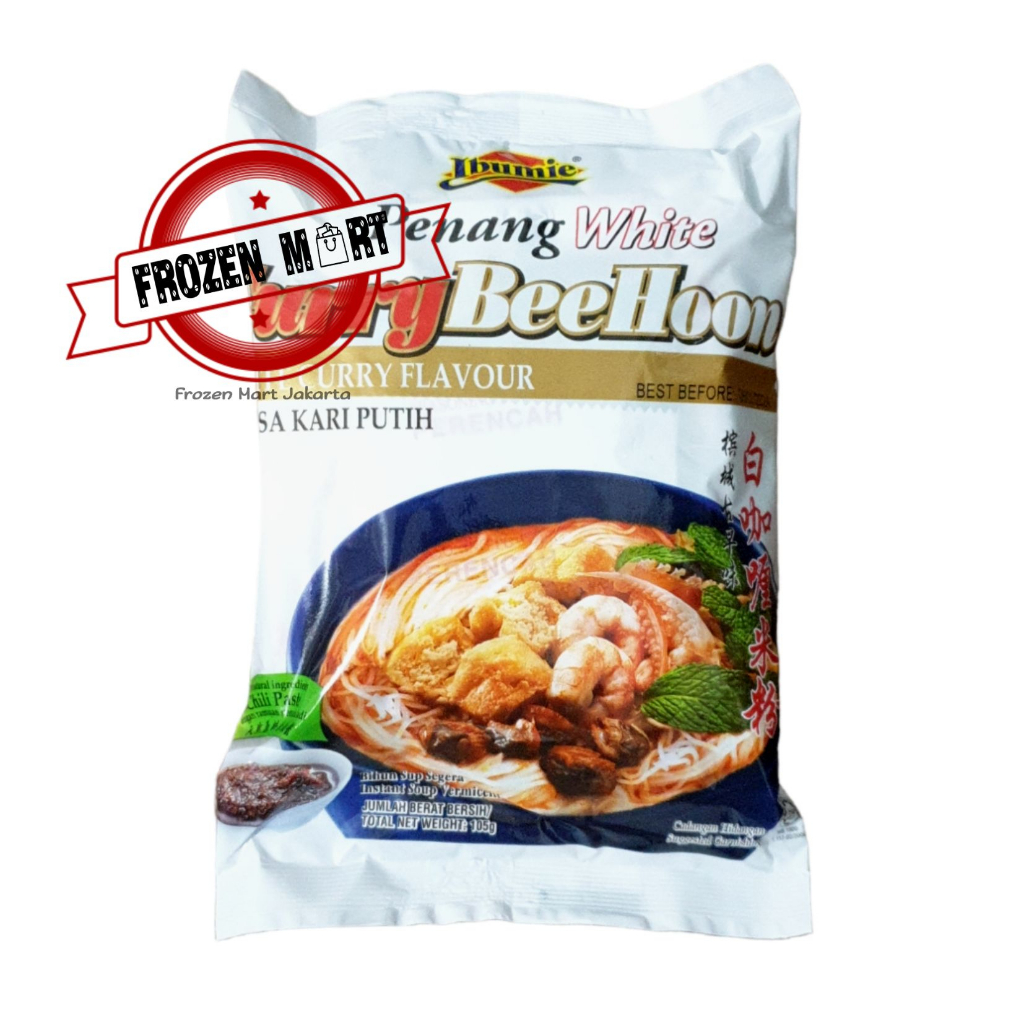 IBUMIE Penang White Curry BeeHoon / Rice Vermicelli / Bihun Kari 105Gr