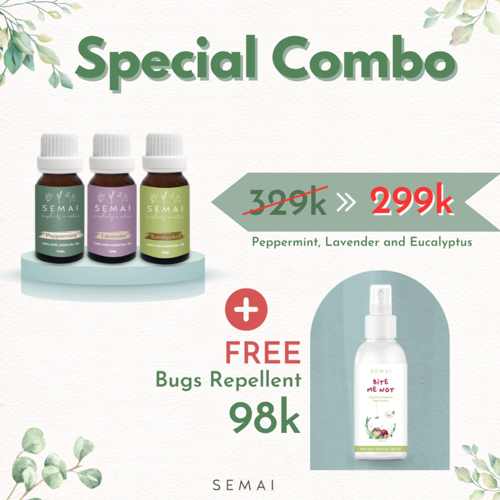 SALE Special combo peppermint lavender eucalyptus fee bug repellent pasti untung cuan