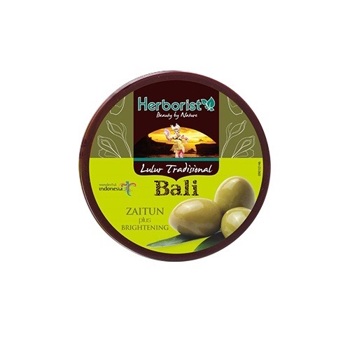 HERBORIST Lulur Tradisional Bali Zaitun Extract Indonesia / 100g 200g / Bengkoang Milk Chocolate Papaya Rose Strawberry Green Tea Avocado Kiwi Beras Aloe Vera Coconut Frangipani Plus Brightening / Skincare Body Scrub Gel Lotion Peeling Exfoliating Tubuh