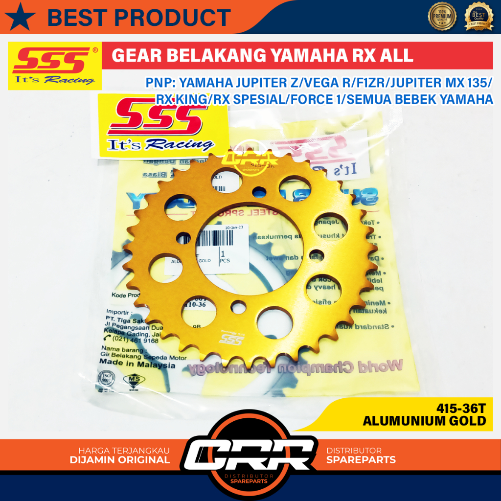 Gir Gear Belakang Yamaha Jupiter Z Vega R Jupiter MX135 MX New RXZ RX King F1ZR Bebek Yamaha Ukuran 