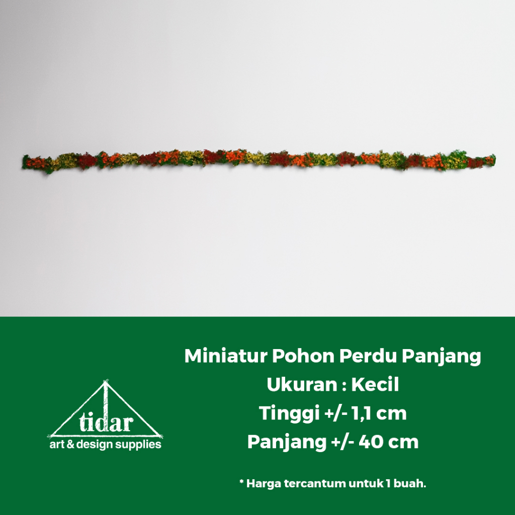 MG - Miniatur Maket Pohon Perdu Panjang Berbunga Kecil - Tanaman Semak - Rumput Warna Hijau