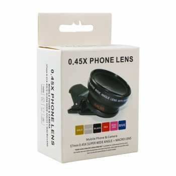 APEXEL Lensa Super Wide Angle Lens 0.45X + Macro Smartphone - APL-0.45WM