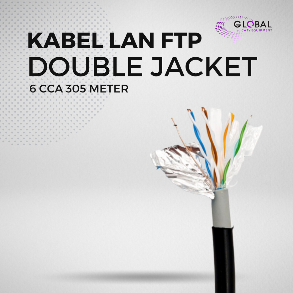 KABEL LAN FTP CAT6 DOUBLE JACKET BY GLOBAL