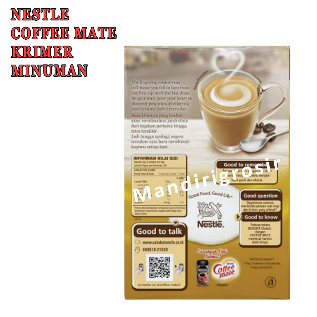 NESTLE COFFE MATE KRIMER MATE KRIMER MINUMAN 450g