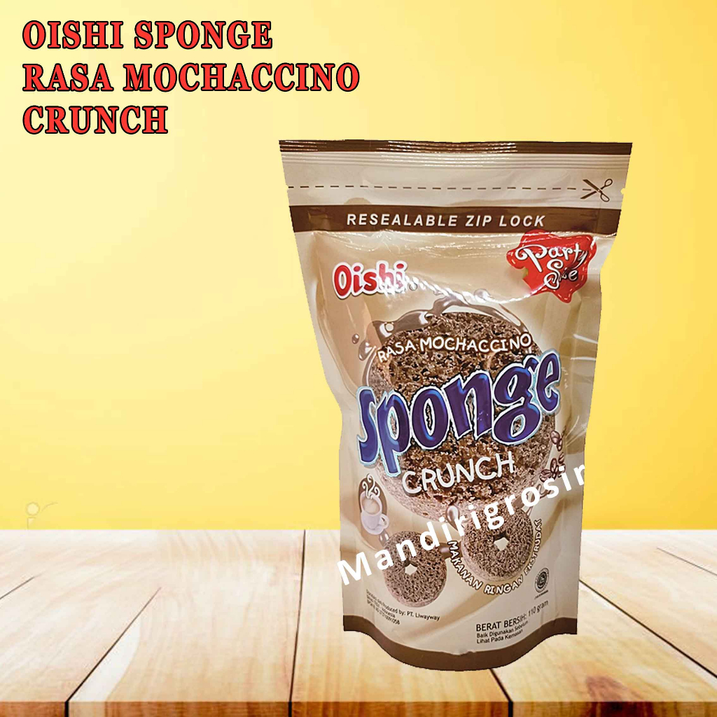 Crunch* Oish Sponge* Mochaccino* 110g* Makanan