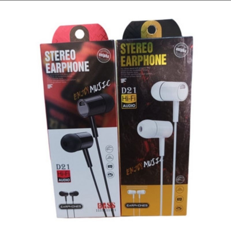 Hf Handsfree D21 Earphone/ Headset Extra Bass Handsfree D21 Universal
