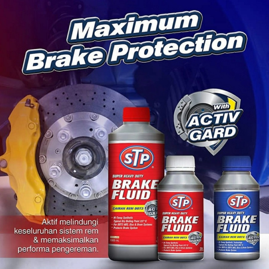 STP Brake Fluid DOT 4 300 mL Minyak Rem Mobil Motor Dengan Activgard
