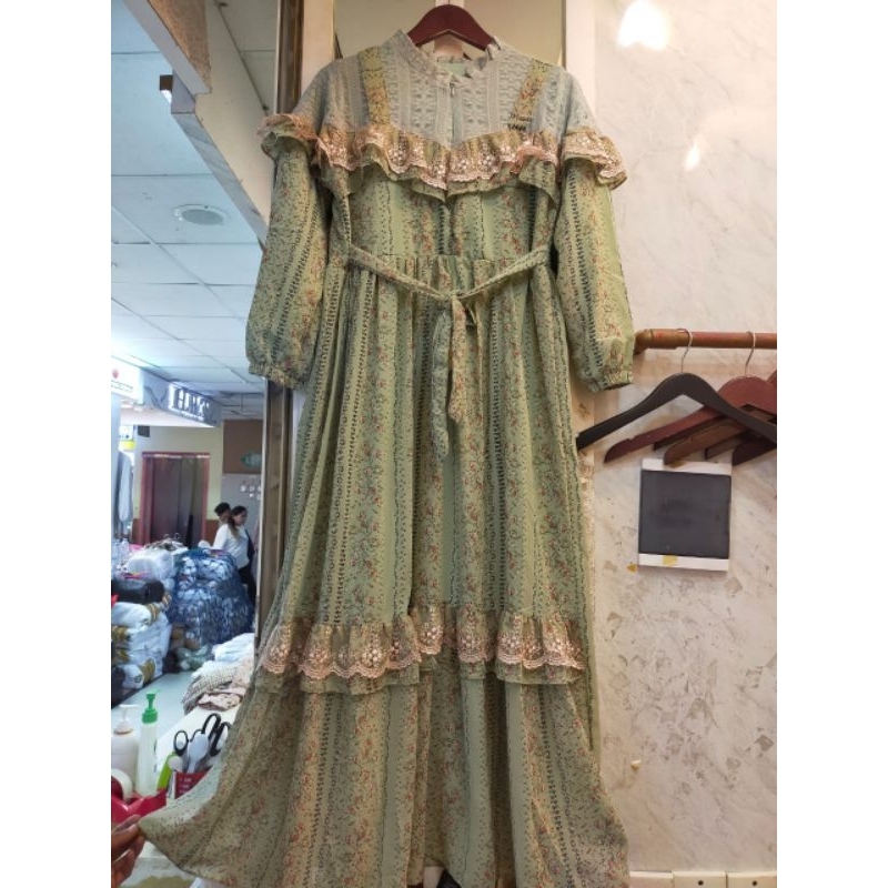 GAMIS BURKAT IMPOR BUNGA KECIL ORI BY GRATIAS