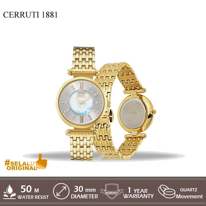 Jam Tangan Wanita CERRUTI CRM112SG28MG Original