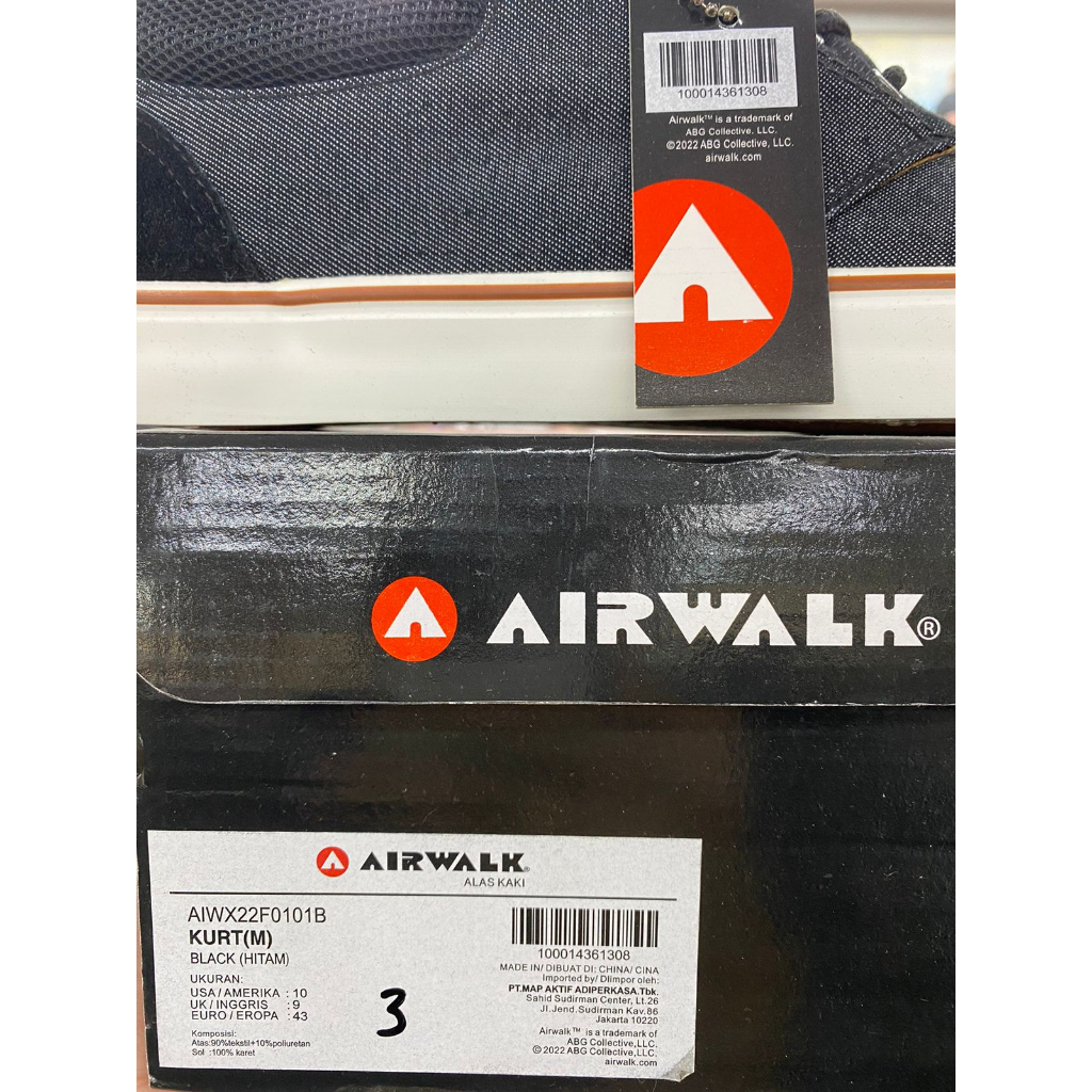 Sepatu Airwalk Kurt Black Men's Shoes Original