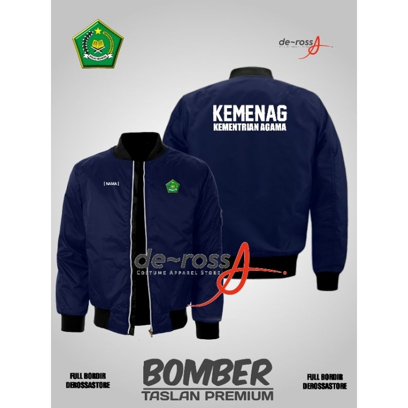 Jaket KEMENAG - KEMENTRIAN Jaket Bomber Full Bordir costume Nama