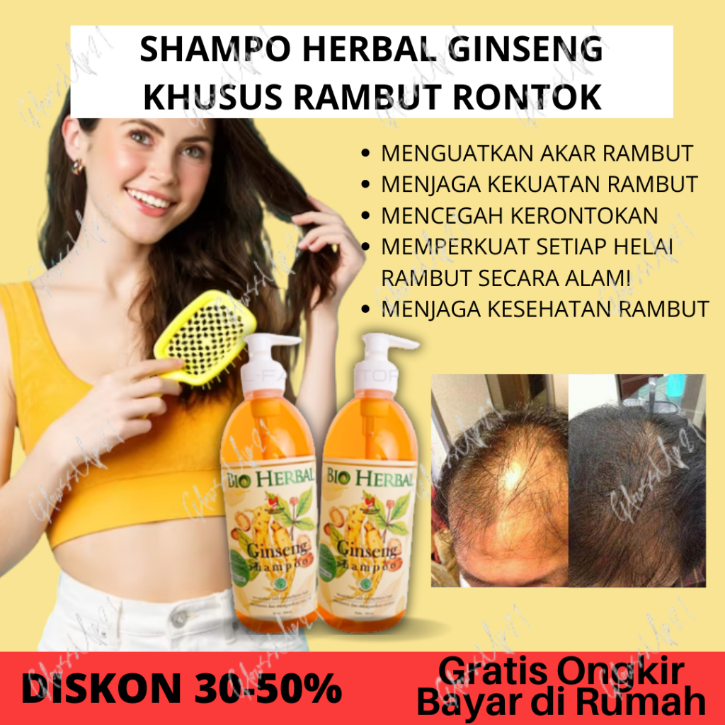 BIO HERBAL SHAMPO GINSENG 500ML NEW SIZE - SHAMPO GINSENG BIO HERBAL