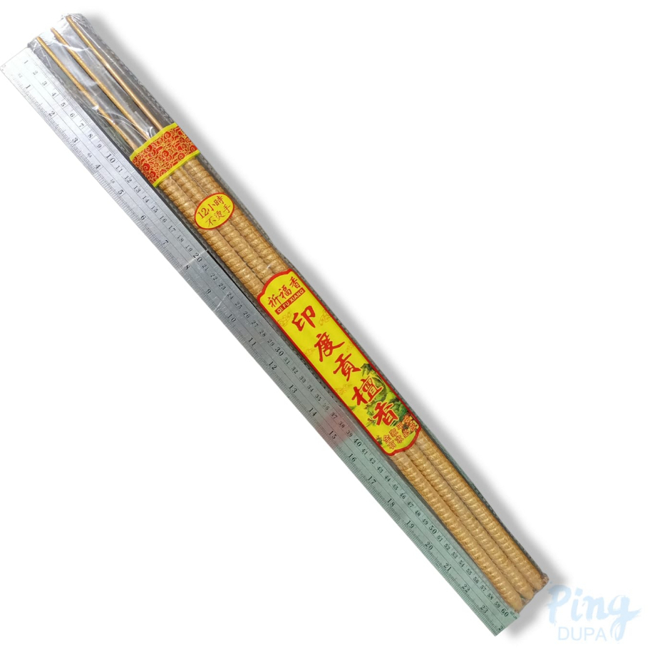Dupa Rejeki Nyala 12 Jam Golden Qi Fu Xiang Isi 3 Batang Hio