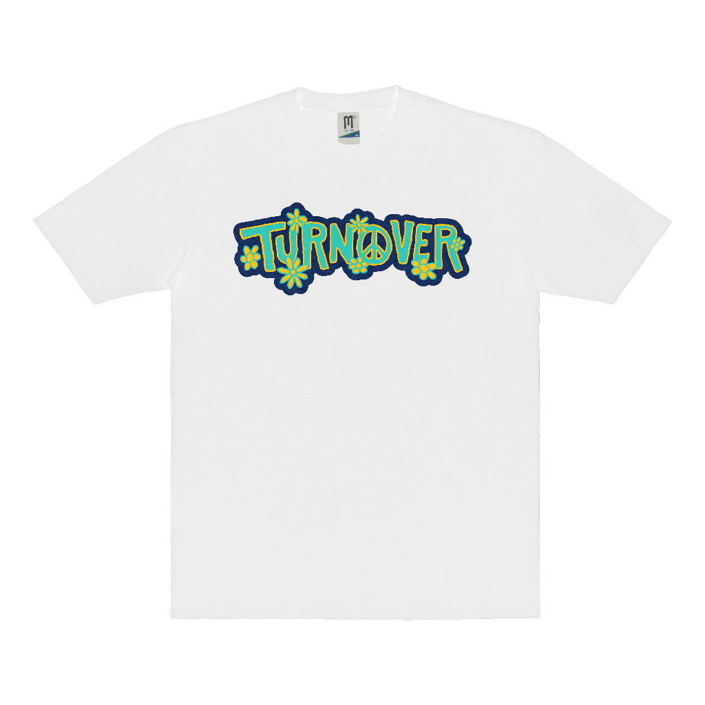 KAOS BAND TURNOVER PEACE VINTAGE | T-SHIRT BAND TURNOVER | TURNOVER PUTIH