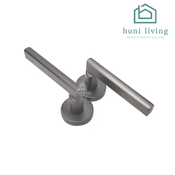 Kunci Pintu Full Handle Set Gagang Pintu Lurus Abu Doff Premium