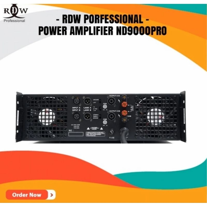 POWER AMPLIFIER ND9000PRO / ND 9000 PRO / ND9000 PRO GB RDW