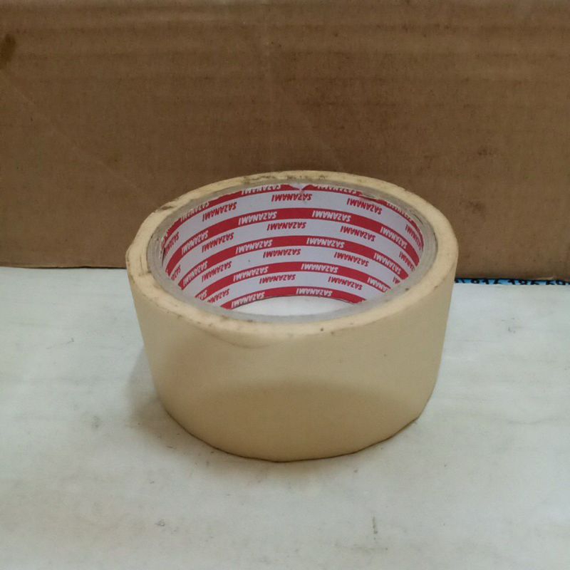 

Lakban Kertas Masking Tape Kraft Sazanami 4.8" x 15 M
