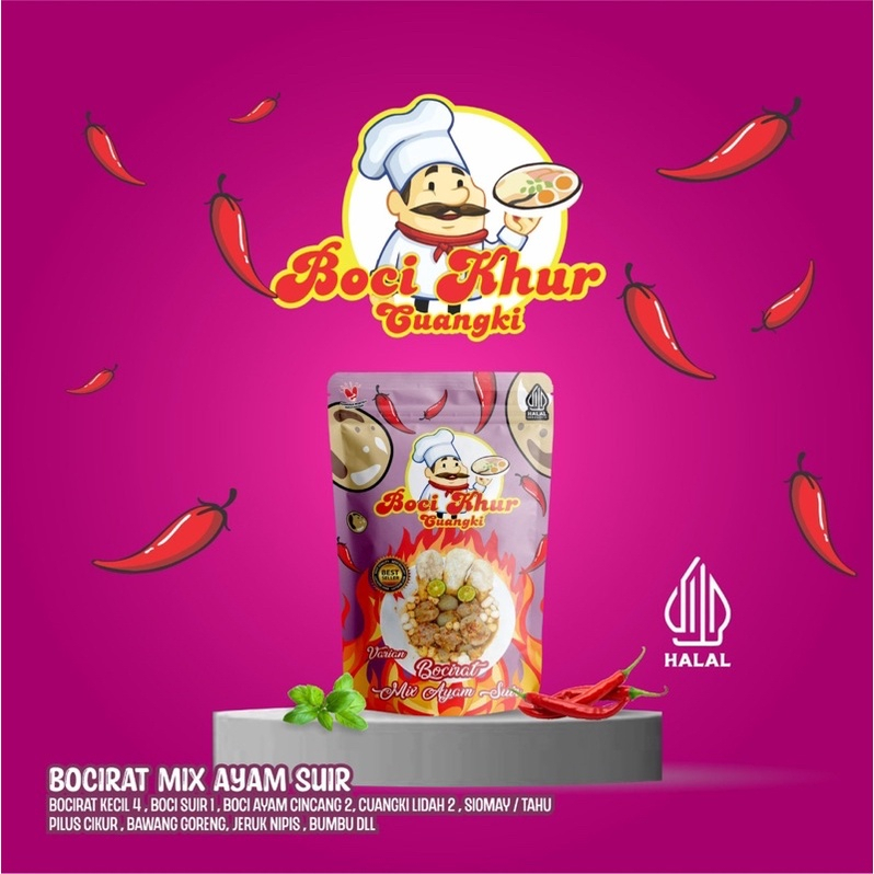 

Bocirat mix ayam suir kemasan premium