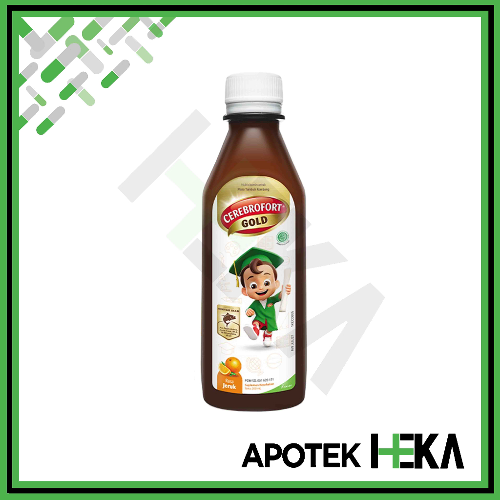 Cerebrofort Gold Orange 200ml - Multivitamin Anak (SEMARANG)