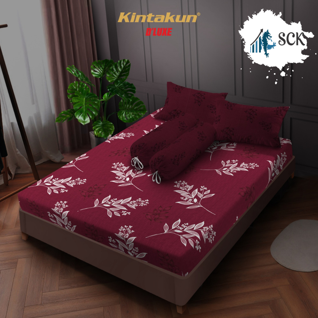 KINTAKUN Sprei Set 180 King Size 180 x 200 DELUXE Microfiber 20 cm Motif Murah Premium