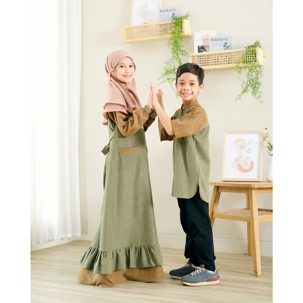 Hamasah - Gamis anak Perempuan bahan katun madinah by Riskirich