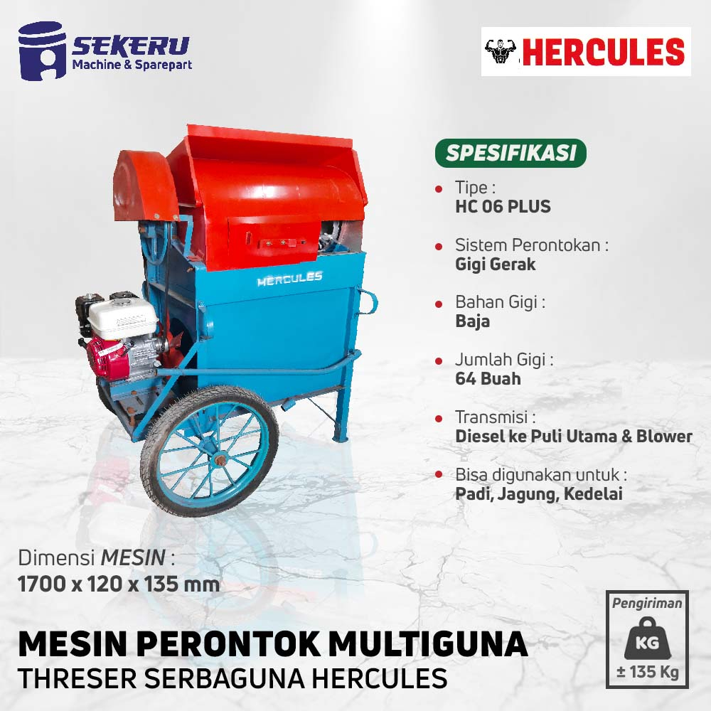 Mesin Perontok Padi Hercules Alat Perontok Multiguna