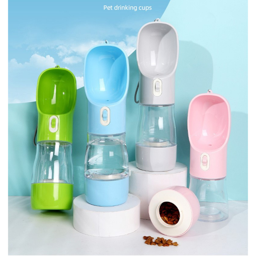 DONGWU PET CUP WATER BOTTLE 3IN1 - TEMPAT MINUM HEWAN - DRINKING BOTTLE PET TREVEL 138804