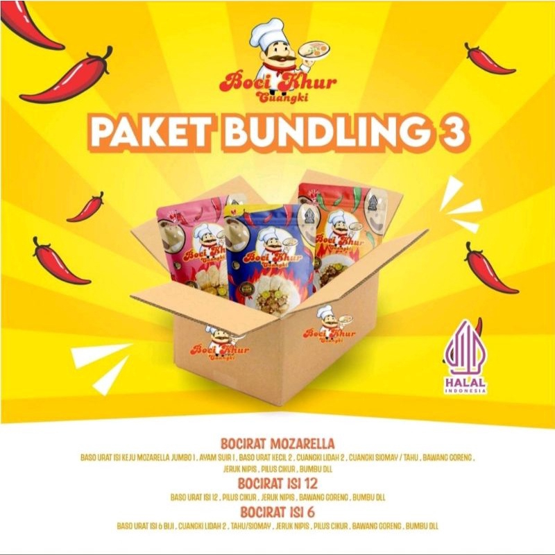 

Paket Bundling 3 ( Isi 6 , isi 12 , Mozarella )