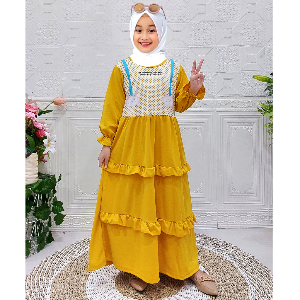 CF Kids Gamis Anak Leny Polkadot