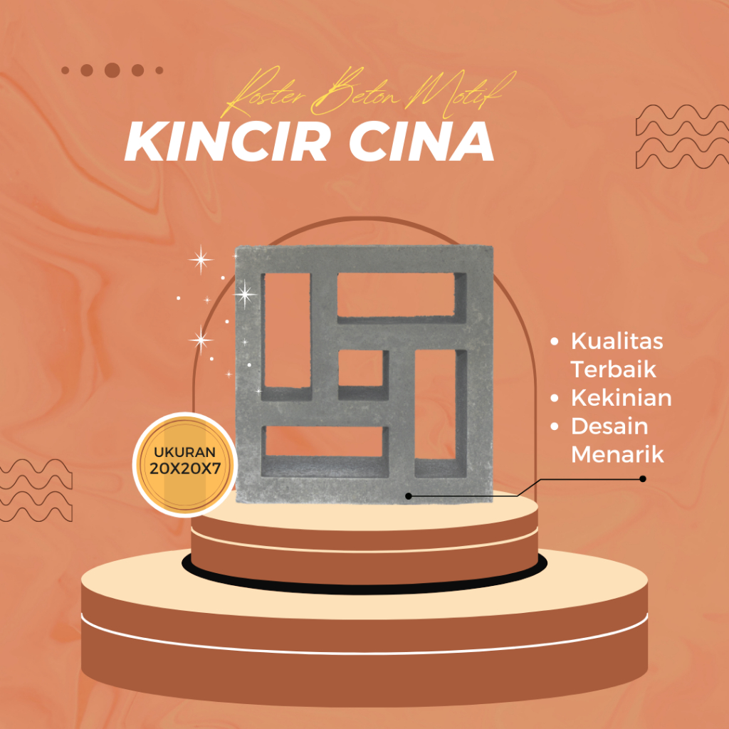 Roster Beton Minimalis Atau Loster Beton Motif Kincir Cina