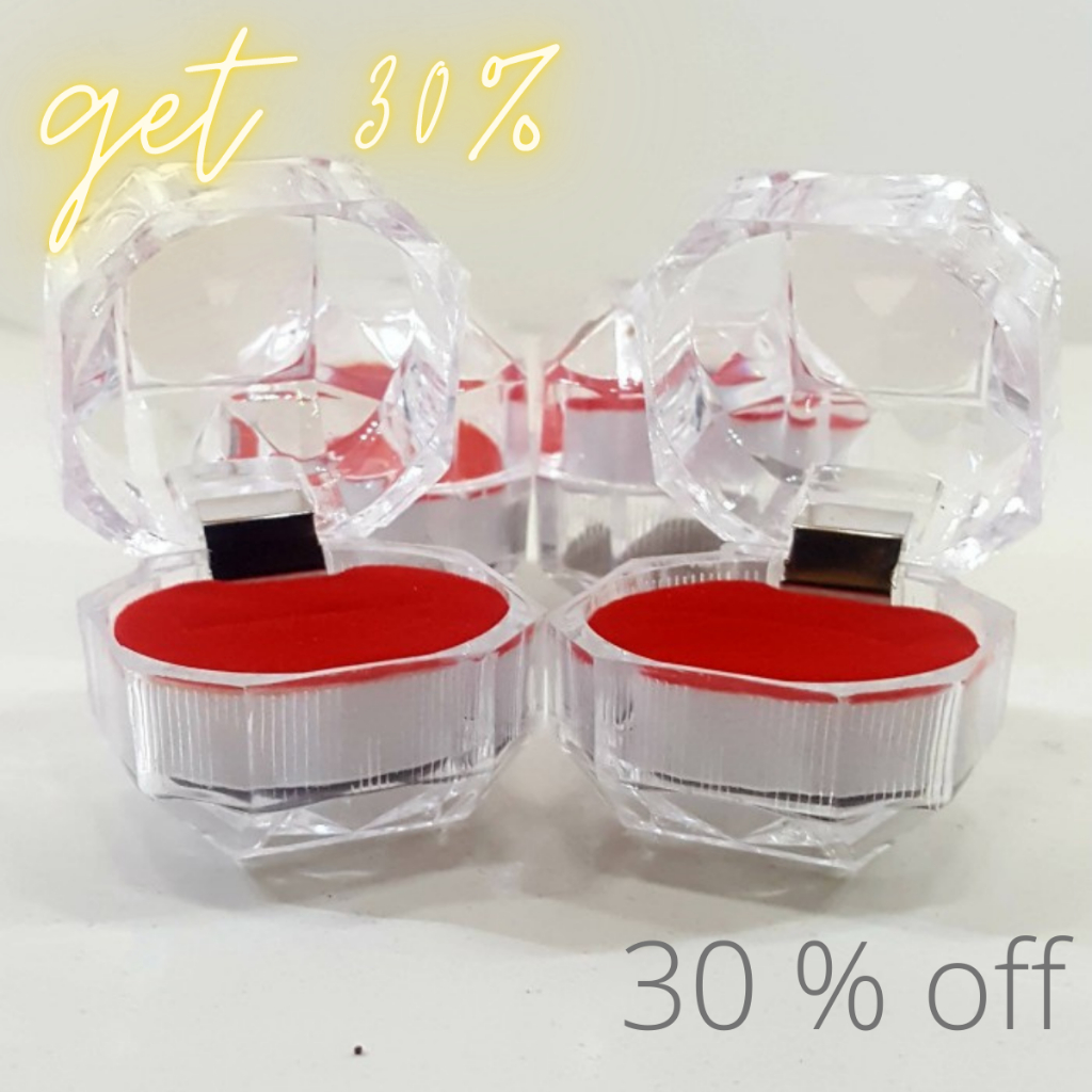 kotak cincin 1pcs kotak cincin minmalis untuk kado cincin pasangan untuk tunangan bayar di tempat ba