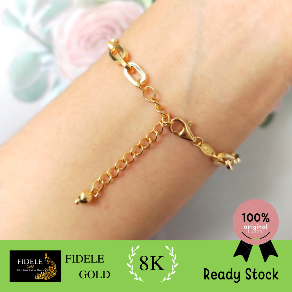 Gelang fashion emas asli emas muda 375 gelang ubs korea