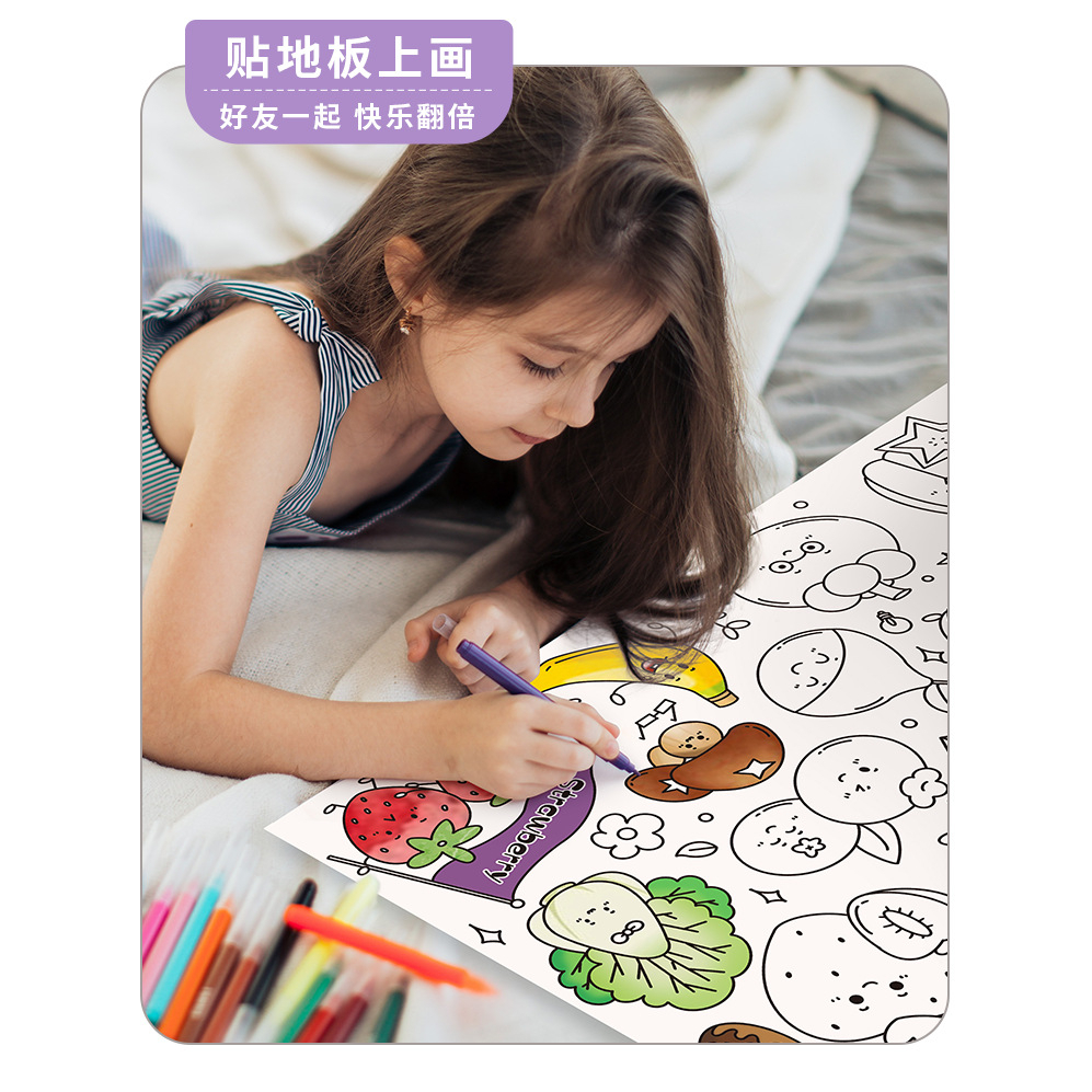 Kertas Gambar Mewarnai Besar Poster Doodle Coloring Sheet Jumbo ST0041