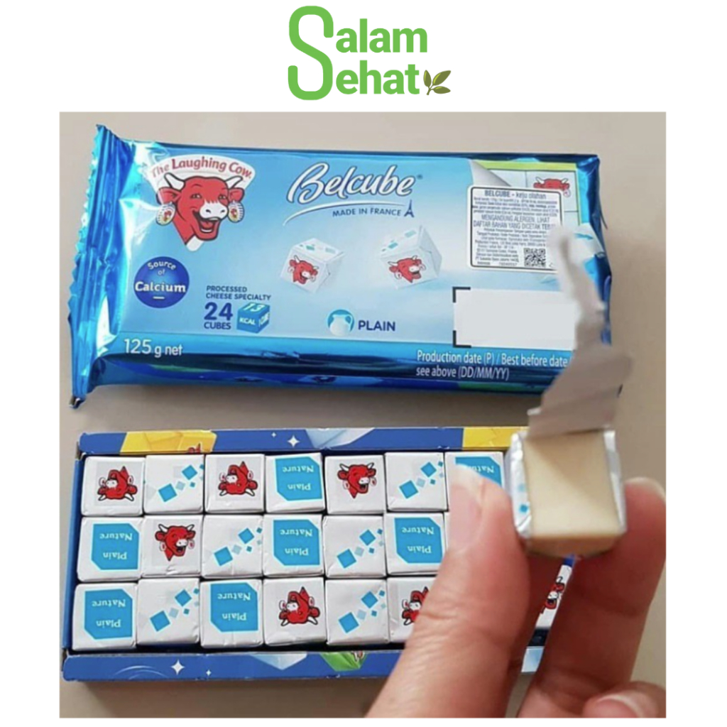 

Belcube Keju - Cheese Plain, by The Laughing Cow 1 Pack (24pcs) - 125Gr