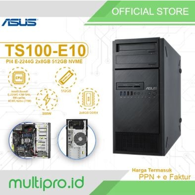 Server Asus TS100-E10/PI4 E-2244G 2x8GB 512GB NVME